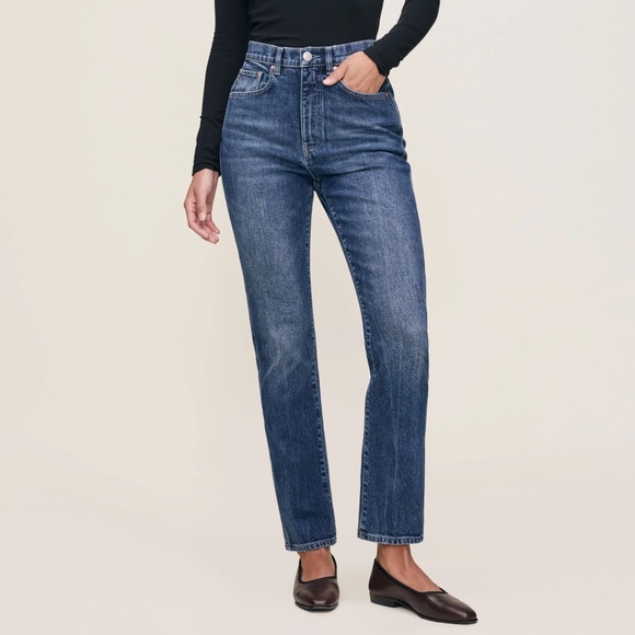 DL1961 Denim - DL1961 Kristy Cigarette High-Rise Straight Jeans in Moon Lake Size 27